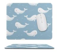 Adorables Bélugas Tapis De Souris Douce Tapis Souris Durable Mouse Pad pour Maison Gamer Travail 25X30Cm