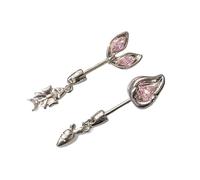 Adorables boucles d'oreilles lapins chats poisson pour un usage quotidien élégant zircon embellissement matériaux en alliage robuste confortable bijoux d'oreille carotte tendance