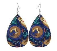 Adorables Castors De Berge Dans La Mer D'Arabie Boucles D’Oreilles En Cuir Vintage Boucles D'Oreilles Pendantes Légères Boucle D'Oreille Pour Fêtes Accessoire Voyages