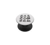 Adorables Chatons en Forme de Boulanger avec de la Farine, Design de Cuisine PopSockets PopGrip Adhésif