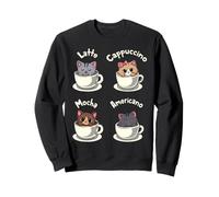 Adorables Chats dans des Tasses à café : Un Amateur Sweatshirt