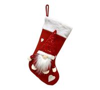 Adorables chaussettes de Noël, jolis sacs à bonbons, chaussettes de Noël festives, décorations de sapin de Noël réutilisables, pendentifs élastiques pour poupée sans visage pour la maison