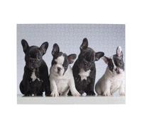 Adorables Chiots bouledogues français, Puzzle de 500 pièces pour Adultes - Puzzle en Bois pour Adultes et Personnes âgées