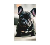 Adorables drapeaux d'été imprimés bouledogue français pour l'extérieur, saisonniers pour la ferme, les vacances, la cour, la décoration extérieure