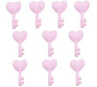 Adorables écussons en forme de cœur avec clés, appliques rembourrées, accessoires pour cheveux faits à la main, belles pinces à cheveux, petites applications en bois pour travaux manuels