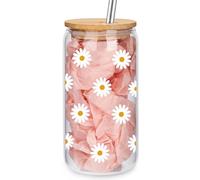 Adorables gobelets avec couvercle et paille, pour café glacé, smoothie, matcha, cadeau de Noël ou d'anniversaire pour femmes, sœurs, petites amies, adolescentes