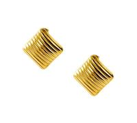Adorables Goujons D'oreille À Rayures Géométriques Pin D'oreille Accessoires En Acier Inoxydable Pendiente Adaptés Accessoires De Femmes De L'usure Tous Les Jours