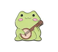 Adorables grenouilles jouant des instruments de musique, grenouilles interprètes, ensemble de bijoux pour tous les jours, Métal