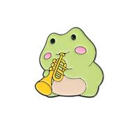 Adorables grenouilles jouant des instruments de musique, grenouilles interprètes, ensemble de bijoux pour tous les jours, Métal