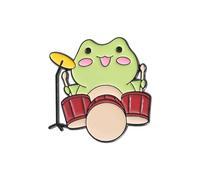 Adorables Grenouilles Jouant Des Instruments Épingle De Musique Pirathes Artistes De Badge D'épingle Ensemble Bel Accent Bijoux Pour Les Badges D'animaux Nouveauté Tous Les Jours