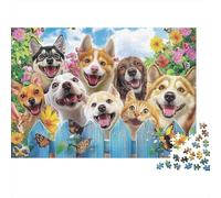 Adorables Jeux de Puzzle d'animaux adaptés aux Filles et aux garçons, très intéressants et Difficiles, 300 pièces (40 x 28 cm)