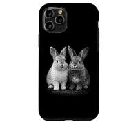 Adorables Lapins Jumeaux Amis Lapins Coque pour iPhone 11 Pro