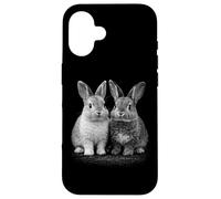 Adorables Lapins Jumeaux Amis Lapins Coque pour iPhone 16