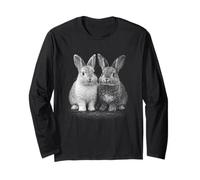 Adorables Lapins Jumeaux Amis Lapins Manche Longue