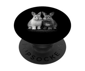 Adorables Lapins Jumeaux Amis Lapins PopSockets PopGrip Adhésif