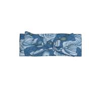 Adorables magnifiques roses sur fond bleu imprimé bébé nœud bandeau mignon délicat bandeau de princesse doux extensible