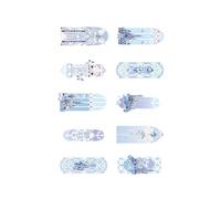 Adorables marque-pages transparents en forme de ville de rêve | Marque-pages transparents multifonctionnels avec matériaux sûrs pour les lecteurs et les décorations de bureau
