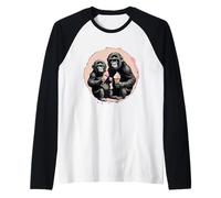 Adorables petits gorilles - Pour les fans de primates Manche Raglan