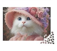 Adorables Puzzles de Chat extrêmement stimulants, Parfaits pour Passer Le Temps, renforcer Les Liens, adaptés à Tous Les âges, 300 pièces (40 x 28 cm)