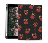 AdorableWhimsy Étui pour iPad 5e/6e génération (2017/2018) pour iPad Air/Air 2 9,7 pouces, design esthétique, étui de protection en cuir pliable avec porte-crayon