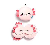 Adoramals Relaxeazzz Maddie l'Axolotl Coussin de Voyage 2en1