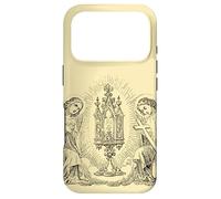 Adoration Angels Vintage Traditionnel Catholique Sainte Eucharistie Coque pour iPhone 17 Pro