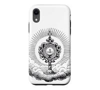 Adoration Angels Vintage Traditionnel Catholique Sainte Eucharistie Coque pour iPhone XR