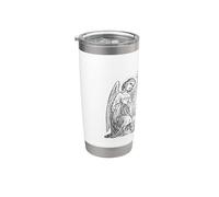 Adoration Angels Vintage Traditionnel Catholique Sainte Eucharistie Gobelet isotherme en acier inoxydable double paroi