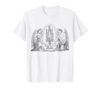Adoration Angels Vintage Traditionnel Catholique Sainte Eucharistie T-Shirt Graphique avec Valeur