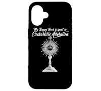 Adoration eucharistique Miracles Ministère Prières Happy Hour Coque pour iPhone 16