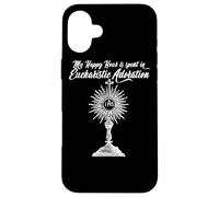 Adoration eucharistique Miracles Ministère Prières Happy Hour Coque pour iPhone 16 Plus