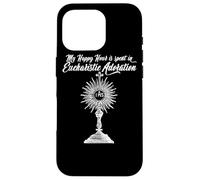 Adoration eucharistique Miracles Ministère Prières Happy Hour Coque pour iPhone 16 Pro