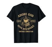 Adore God, Savor Your Coffee, dive Books Vintage Christian T-Shirt