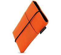 Adore June Bene Étui de Protection Compatible avec Smartphones de 6 à 6,3" (comme iPhone 17 Pro, iPhone 17e, iPhone 17, Galaxy S26, Galaxy S25, Pixel 10 Pro), Fermeture en Caoutchouc, Couleur Orange