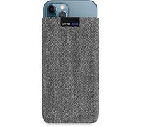 Adore June Business Housse Compatible avec iPhone 13 / iPhone 13 Pro/iPhone 12 / iPhone 12 Pro, Pochette Établie Caractéristique Matériel avec Affichage Nettoyage Effet, Gris/Noir