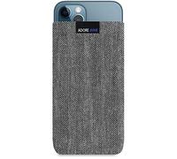 Adore June Business Housse Compatible avec iPhone 13 Pro Max/iPhone 12 Pro Max, Pochette Établie Caractéristique Matériel avec Affichage Nettoyage Effet, Gris/Noir