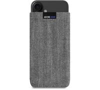 Adore June Business Housse Compatible avec iPhone 16 Plus 2024, Pochette Établie Caractéristique Matériel avec Affichage Nettoyage Effet, Gris/Noir