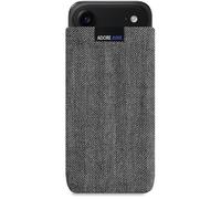 Adore June Business Housse Compatible avec iPhone Air, Pochette Établie Caractéristique Matériel avec Affichage Nettoyage Effet, Gris/Noir