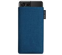 Adore June Classic Bleu-Océan Housse de Protection Compatible avec Galaxy S21 Ultra, Pochette Établie Résistant Textile avec Affichage Nettoyage Effet