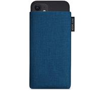 Adore June Classic Bleu-Océan Housse de Protection Compatible avec iPhone 13 Mini/iPhone 12 Mini, Pochette Établie Résistant Textile avec Affichage Nettoyage Effet