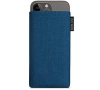 Adore June Classic Bleu-Océan Housse de Protection Compatible avec iPhone 14-15 Plus/iPhone 14-15 Pro Max, Pochette Établie Résistant Textile avec Affichage Nettoyage Effet