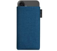 Adore June Classic Bleu-Océan Housse de Protection Compatible avec iPhone 16 Plus 2024, Pochette Établie Résistant Textile avec Affichage Nettoyage Effet