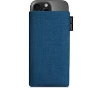 Adore June Classic Bleu-Océan Housse de Protection Compatible avec iPhone 16 Pro Max 2024, Pochette Établie Résistant Textile avec Affichage Nettoyage Effet