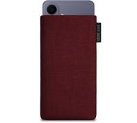 Adore June Classic Bordeaux-Rouge Housse Compatible avec Samsung Galaxy S26, Pochette Établie Résistant Textile avec Affichage Nettoyage Effet