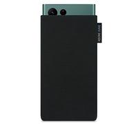 Adore June Classic Noir Housse Compatible avec Galaxy S25 Ultra / S24 Ultra / S23 Ultra / S22 Ultra, Pochette Établie Résistant Textile avec Affichage Nettoyage Effet