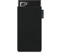 Adore June Classic Noir Housse de Protection Compatible avec Galaxy Note 20 Ultra, Pochette Établie Résistant Textile avec Affichage Nettoyage Effet