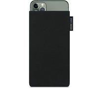 Adore June Classic Noir Housse de Protection Compatible avec iPhone 11 Pro Max, Pochette Établie Résistant Textile avec Affichage Nettoyage Effet