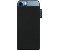 Adore June Classic Noir Housse de Protection Compatible avec iPhone 13 / iPhone 13 Pro/iPhone 12 / iPhone 12 Pro, Pochette Établie Résistant Textile avec Affichage Nettoyage Effet