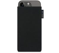 Adore June Classic Noir Housse de Protection Compatible avec iPhone 15 14 / iPhone 15 14 Pro, Pochette Établie Résistant Textile avec Affichage Nettoyage Effet