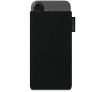 Adore June Classic Noir Housse de Protection Compatible avec iPhone 16 Plus 2024, Pochette Établie Résistant Textile avec Affichage Nettoyage Effet